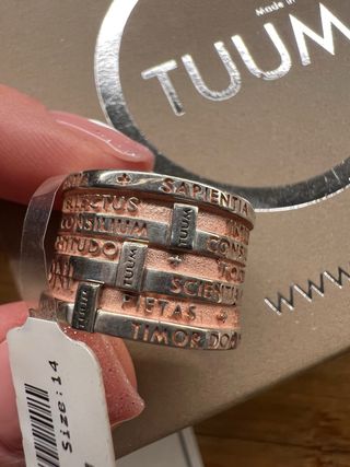 Anello Tuum Sette Doni rosato e Argento