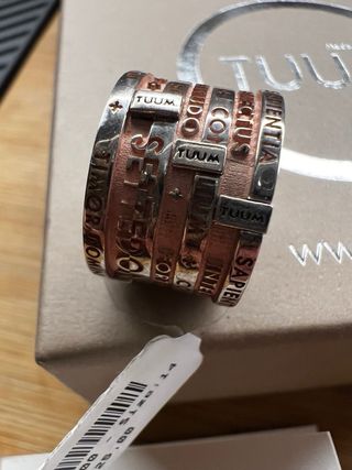 Anello Tuum Sette Doni rosato e Argento