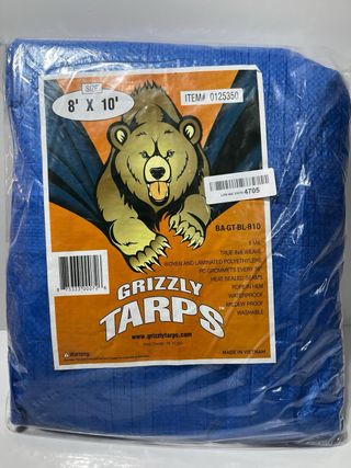 2X Lona Grizzly Tarps 8' x 10' Azul