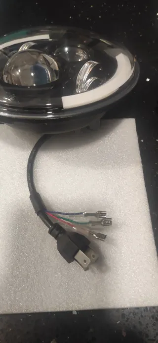 Faro LED 7 homologado moto con señal intermitente.