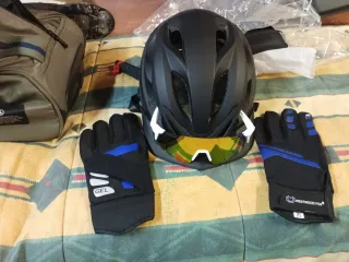 Guantes Ciclismo,casco y gafas