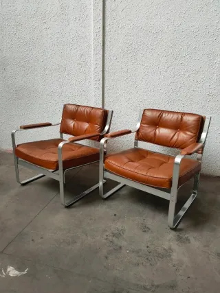 Alquiler Sillones Piel Mid Century