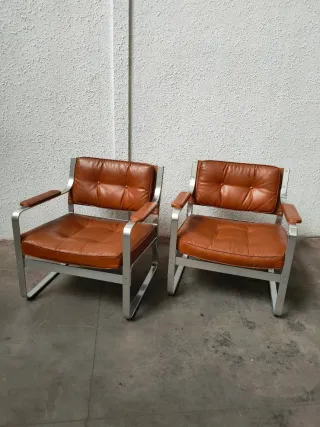 Alquiler Sillones Piel Mid Century
