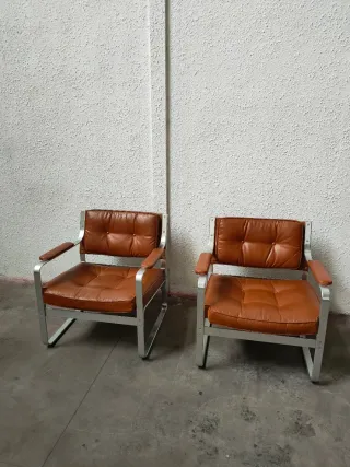 Alquiler Sillones Piel Mid Century