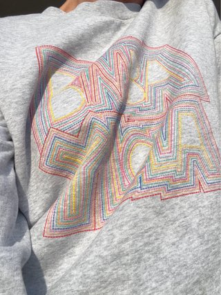 Sudadera Bimba y Lola gris bordada