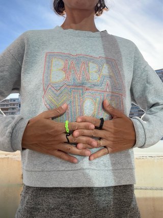 Sudadera Bimba y Lola gris bordada