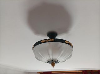 Lámpara de salón cristal y metal