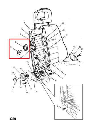 Alavanca Desbloqueio Assento Banco Opel Corsa A
