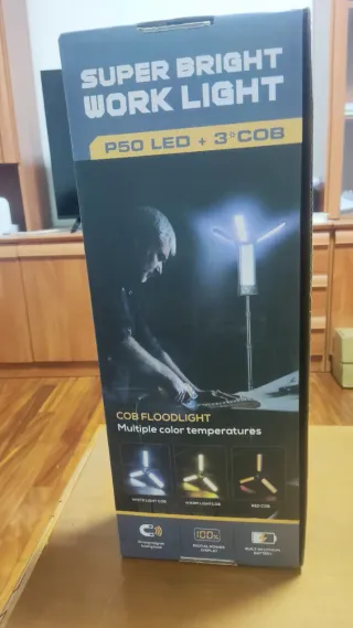 Lámpara LED Trabajo Recargable Trípode