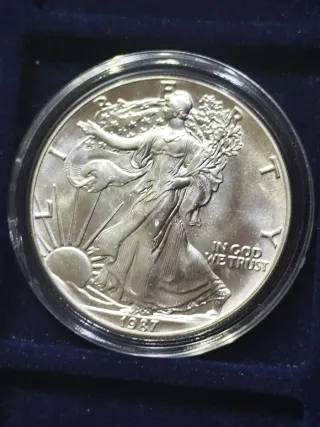 1 Onza American Silver Eagle del Año 1987