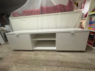 Mueble TV Ikea Byas Blanco