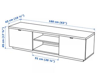 Mueble TV Ikea Byas Blanco