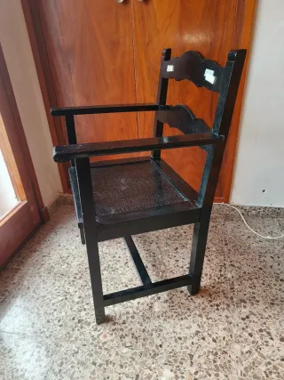 4 Sillones de Madera Negros