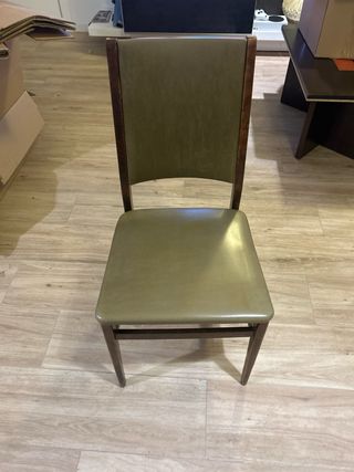 Lote 6 Sillas Comedor Madera Verde