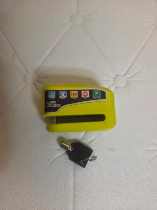 Candado Alarma Disco Moto Amarillo