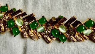 Conjunto gargantilla, pulsera y pendientes vintage