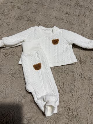 Conjunto bebé blanco oso