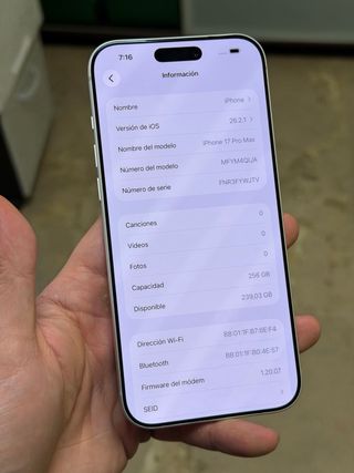 iPhone 17 Pro Max 256GB Blanco a estrenar