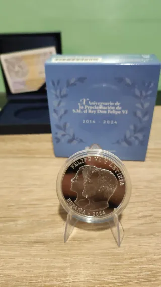 Moneda 10€ X Aniversario Proclamación Felipe VI