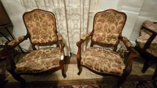 Conjunto de 2 Butacas Antiguas Tapizadas