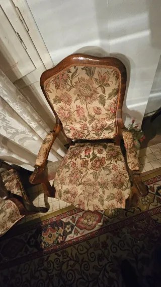 Conjunto de 2 Butacas Antiguas Tapizadas