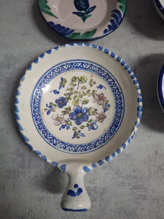 Juego 4 Platos Cerámica Pintados A Mano fajalauza