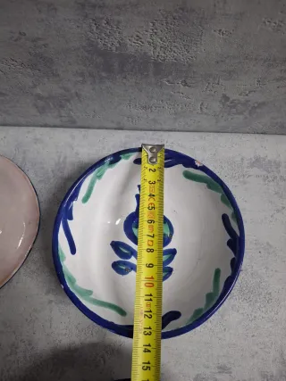 Juego 4 Platos Cerámica Pintados A Mano fajalauza