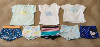5 bañadores bebe 6Lote Ropa Bebé Verano 6-12 Meses