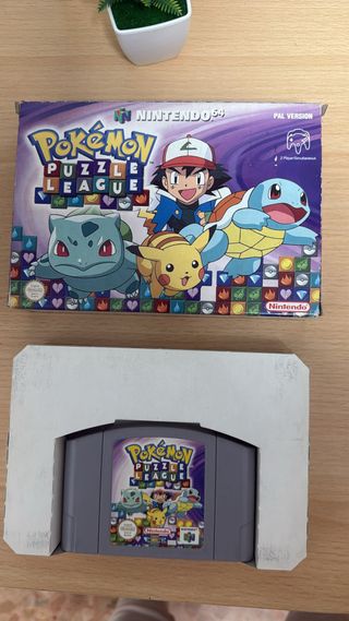Set completo di Pokémon Puzzle League per Nintendo 64 con scatola, manuale e cartuccia