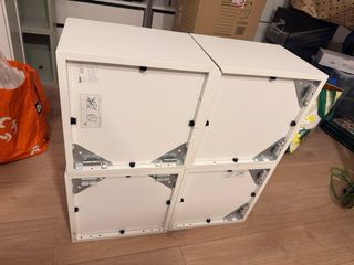 Estanterías blancas modulares