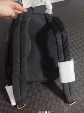 Zaino Nannini nero tessuto e pelle