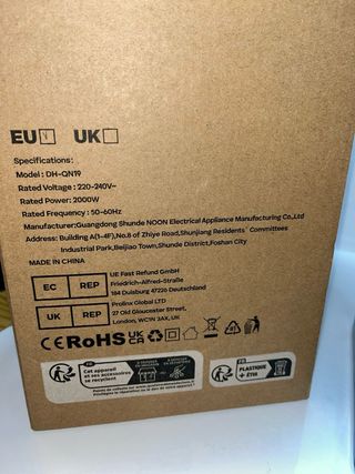 Calefactor OMISOON 2000W Negro