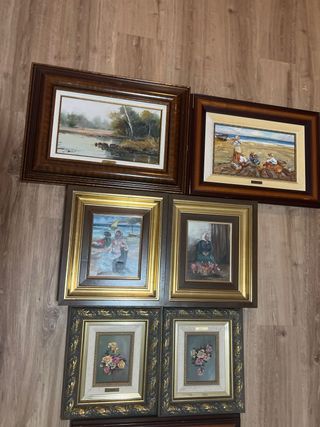 Lote de 6 Cuadros Decorativos