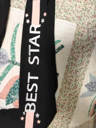 Leggings donna BEST STAR neri e rosa