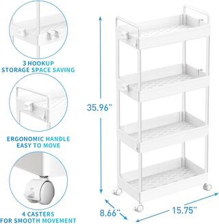 Carrito almacenamiento de 4 niveles.