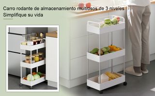 Carrito almacenamiento de 4 niveles.