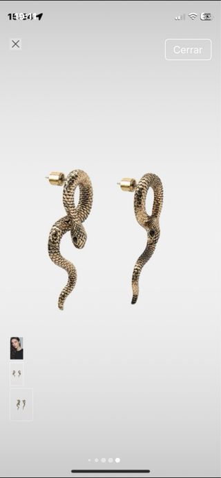 Pendientes serpiente dorados y plateados