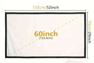 Pantalla Proyección HD 60 132x74cm