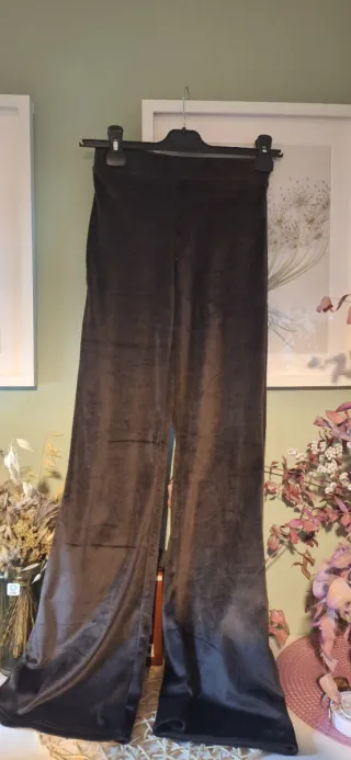 Pantalón campana terciopelo marrón XS