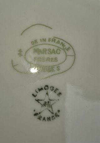 VAJILLA LIMOGES PORCELANA AÑOS 50