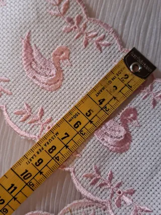 Tira bordada vintage cisnes 3m