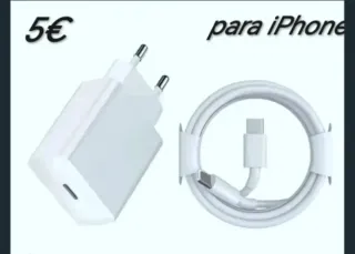 Cargador y cable para iPhone 5€