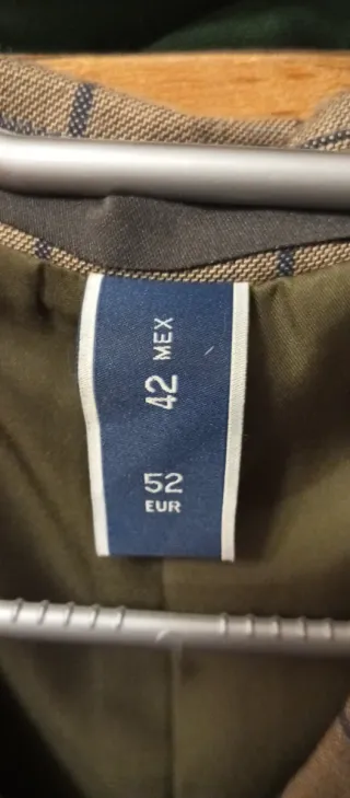 Americana Puro Ego Cuadros Beige Talla M