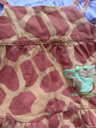 Lote 4 vestidos bebé 9-12 meses, 74 a 78 cm