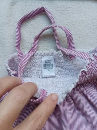 Lote 4 vestidos bebé 9-12 meses, 74 a 78 cm