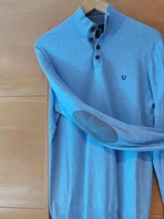 Jersey Studio azul cuello alto