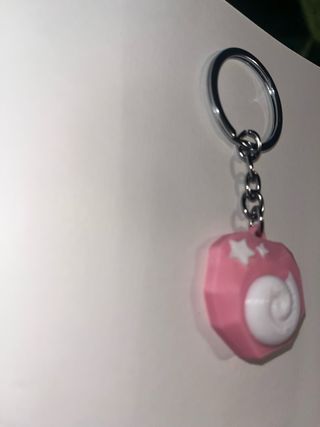 Llavero Fósil Animal Crossing Rosa