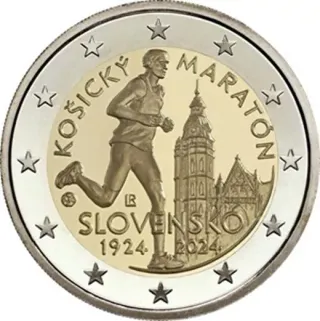 MONEDA CONMEMORATIVA 2€ ESLOVAQUIA 2024. MARATON