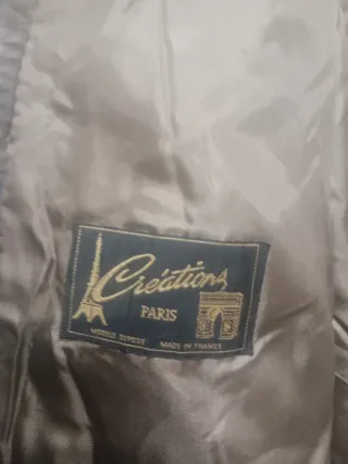 Abrigo de piel Creations Paris marrón