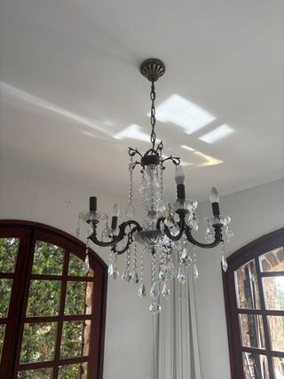 Lámpara de araña con cristales